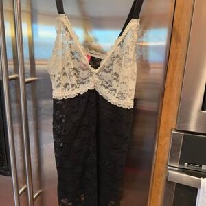 black & white‎ babydoll camisole top